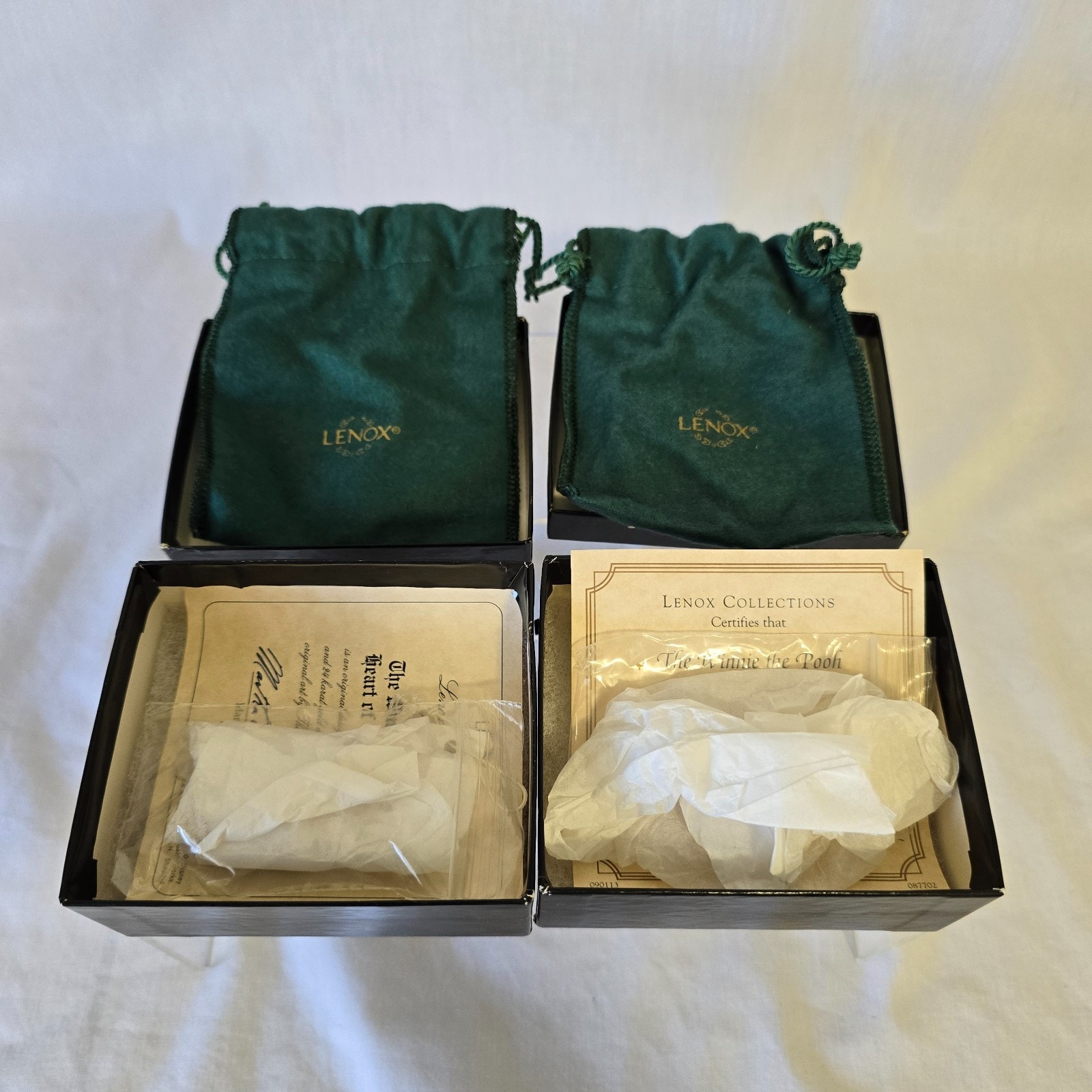 Lenox Winnie The Pooh Heart Of Gold Pendent Necklace & Earrings 24k Gp Sterling — image 4 of 8